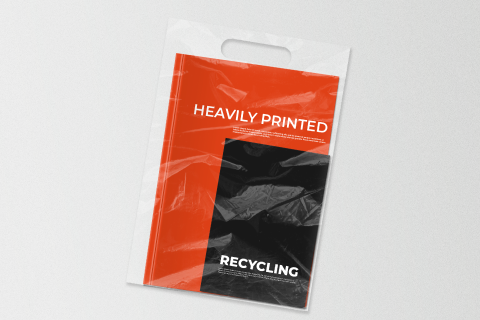 PE、PP印刷付きフィルムのリサイクル用のデザイン